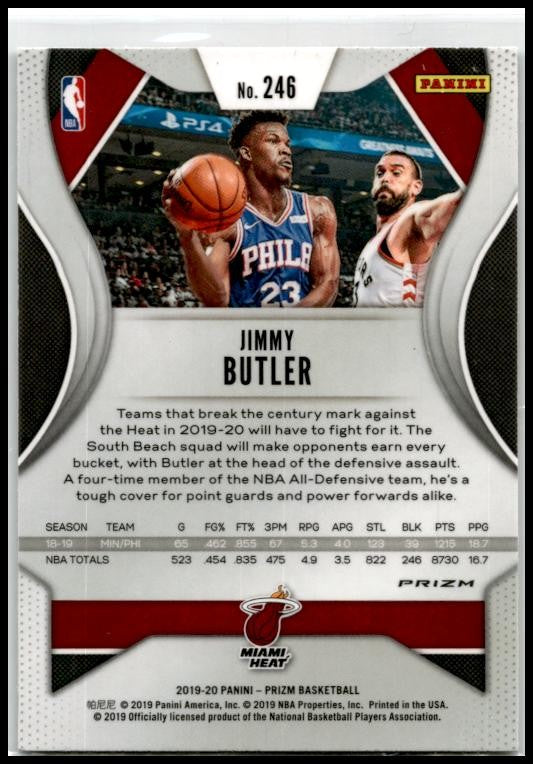 2019-20 Panini Prizm Prizms Green #246 Jimmy Butler Miami Heat