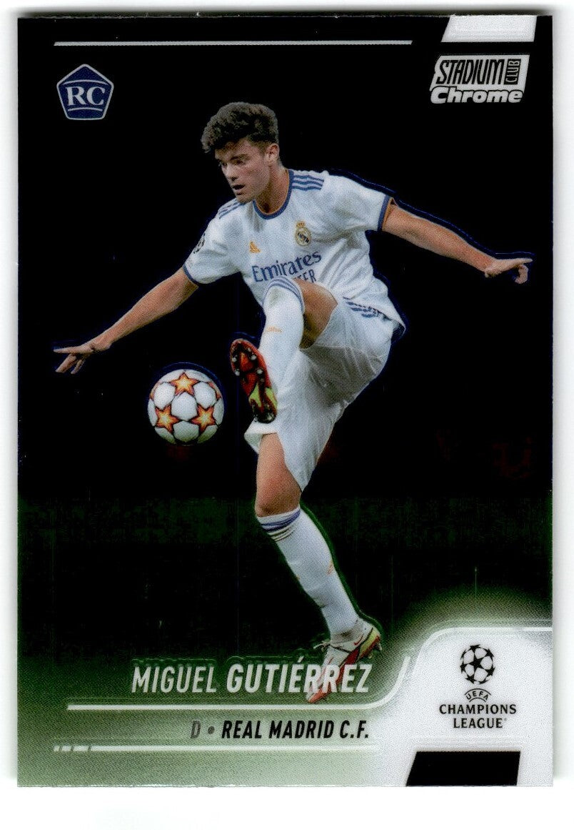 2022 Topps Stadium Club Chrome UCL Miguel Gutierrez Rookie Real Madrid CF #45