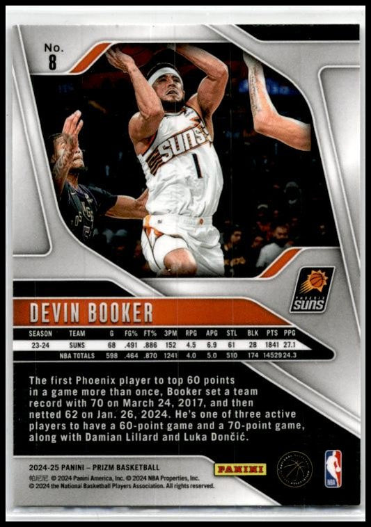 2024-25 Panini Prizm #8 Devin Booker Phoenix Suns