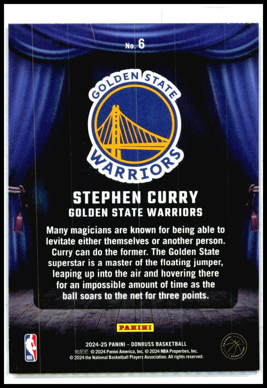 2024-25 Donruss Magicians #6 Stephen Curry Golden State Warriors