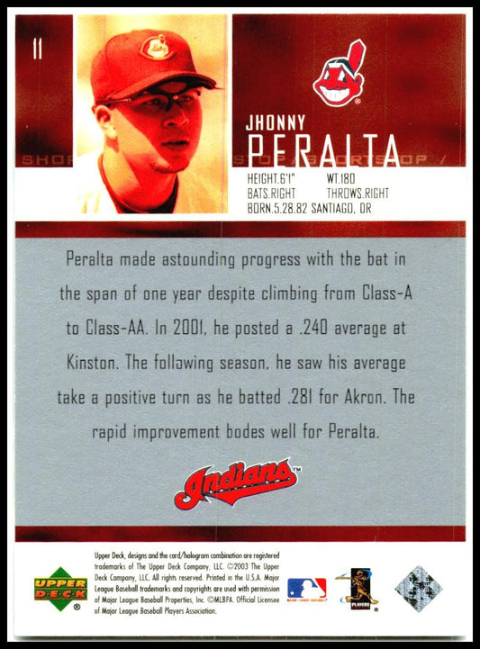2004 Upper Deck First Pitch #11 Jhonny Peralta Cleveland Indians