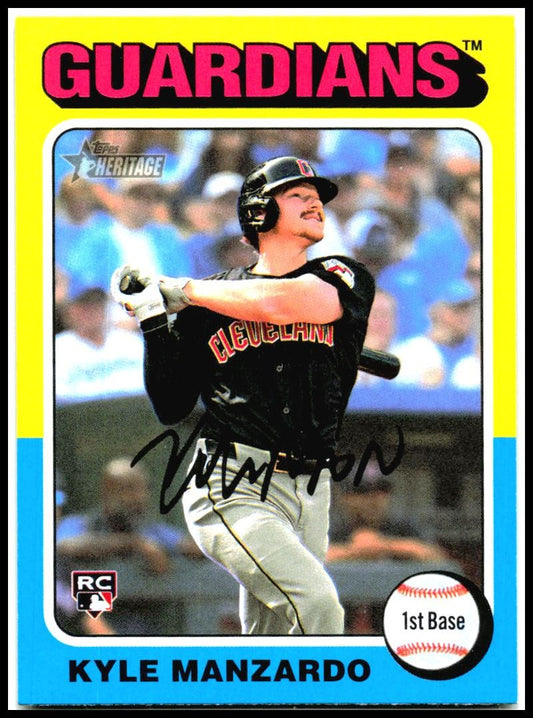 2024 Topps Heritage #673 Kyle Manzardo Rookie Cleveland Guardians
