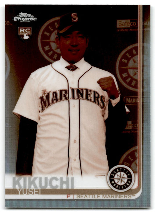 2019 Topps Chrome Sepia Refractor Yusei Kikuchi Rookie Seattle Mariners #73