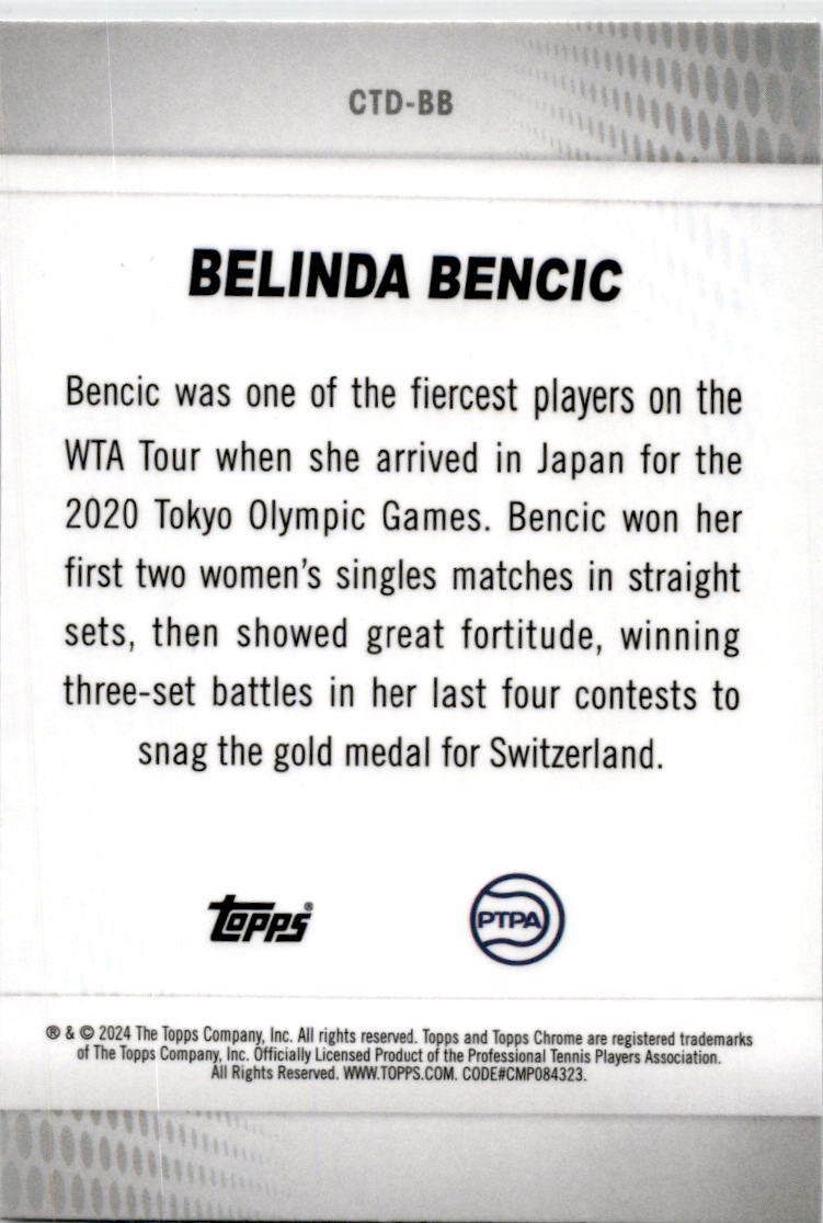 2024 Topps Chrome Tennis Captured #CTD-BB Belinda Bencic