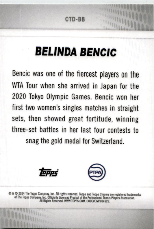 2024 Topps Chrome Tennis Captured #CTD-BB Belinda Bencic