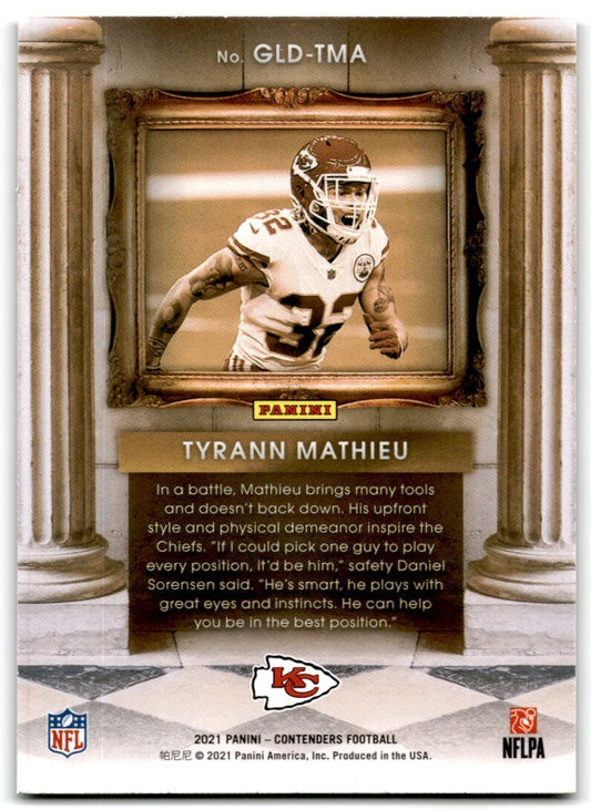2021 Panini-Contenders Gladiators Tyrann Mathieu Kansas City Chiefs #GLD-TMA