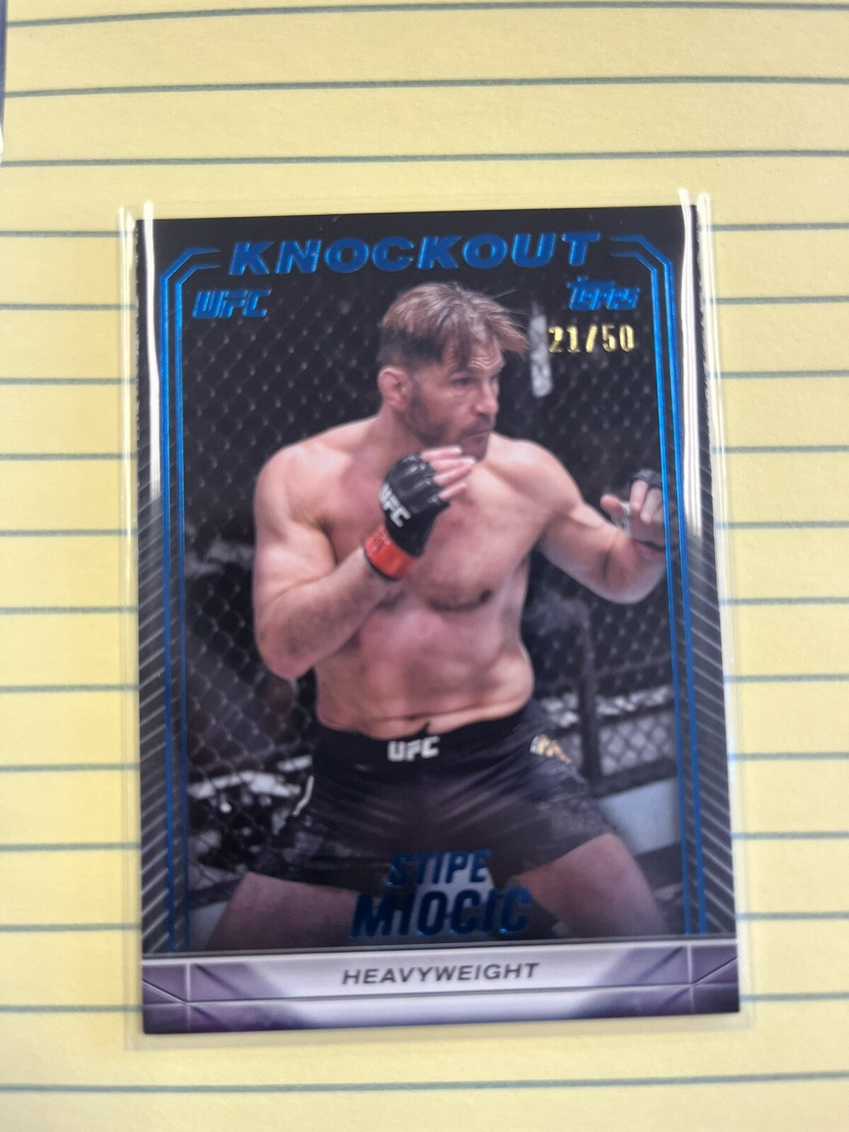 2024 Topps UFC Knockout Blue 81 Stipe Miocic /50