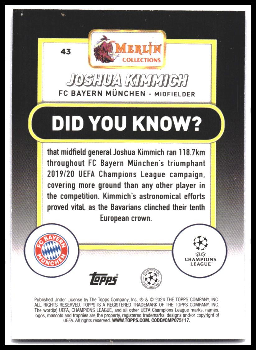 2023-24 Merlin UEFA Club Competitions #43 Joshua Kimmich