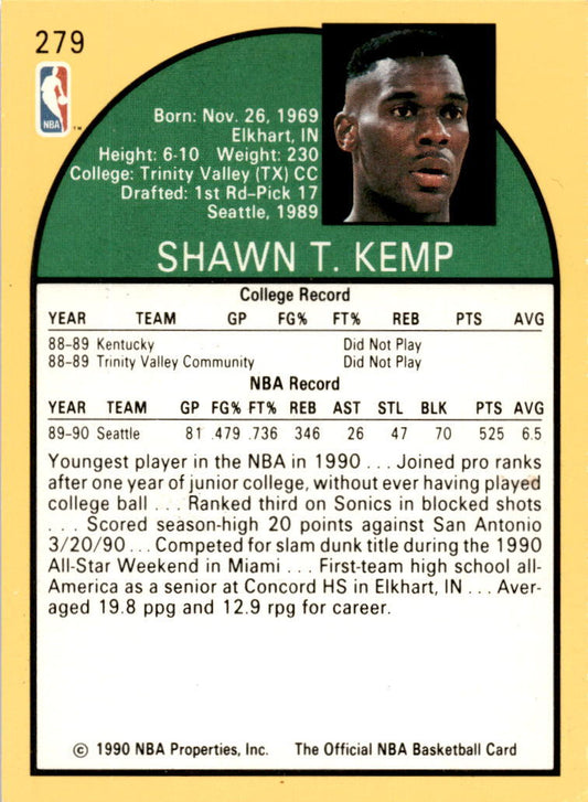 1991 Hoops 100 Superstars #92 Shawn Kemp