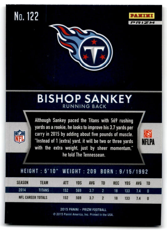 2015 Panini Prizm Red White & Blue Prizm Bishop Sankey Tennessee Titans #122