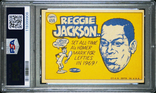 1970 Topps #459 Reggie Jackson Oakland Athletics PSA 4