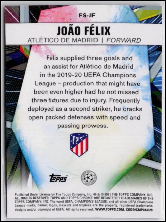 2020-21 Topps Chrome UEFA Champions League #FS-JF João Félix Future Stars