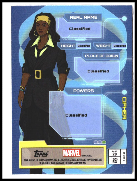 Cipher #20 2025 Topps Finest X-Men '97