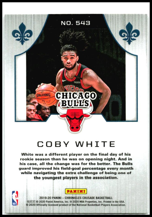2019-20 Panini Crusade 543 Coby White # Bulls