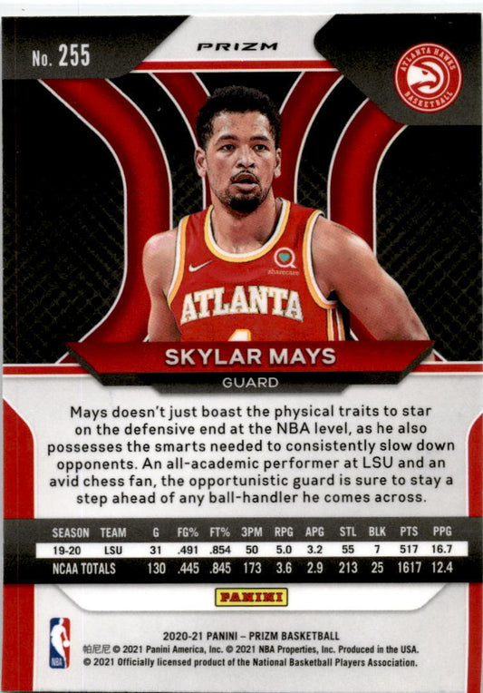 2020 Prizm Silver #255 Skylar Mays Atlanta Hawks