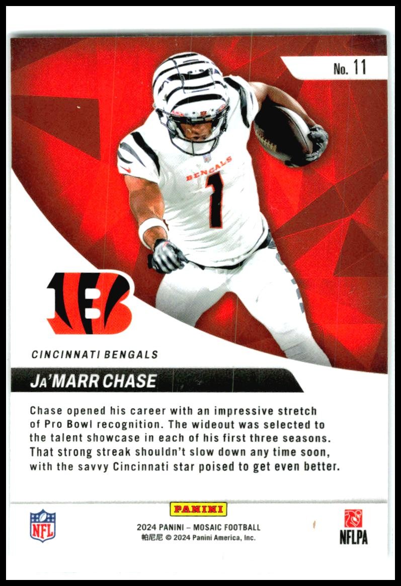 2024 Panini Mosaic Elevate #11 Ja'Marr Chase Cincinnati Bengals