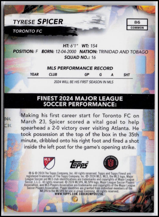 2024 Finest MLS #86 Tyrese Spicer