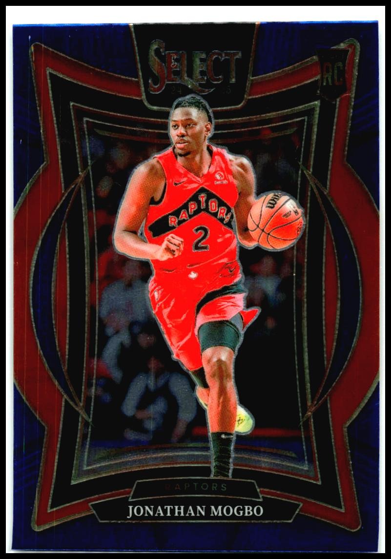 2024-25 Panini Select Blue #87 Jonathan Mogbo Rookie Toronto Raptors