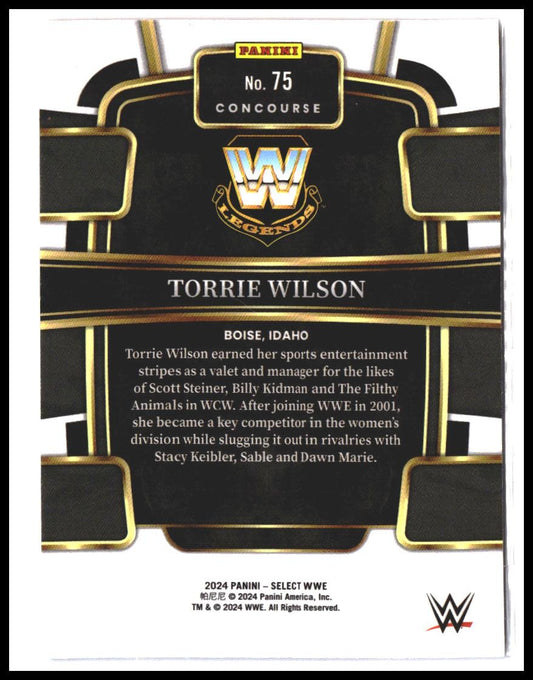 Torrie Wilson #75 2024 Panini Select WWE Red and Blue