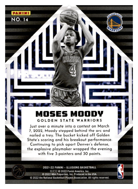 2021-22 Panini Illusions Instant Impact #14 Moses Moody