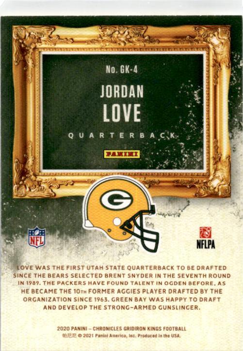 2020 Panini Chronicles Gridiron Kings #GK-4 Jordan Love Green Bay Packers