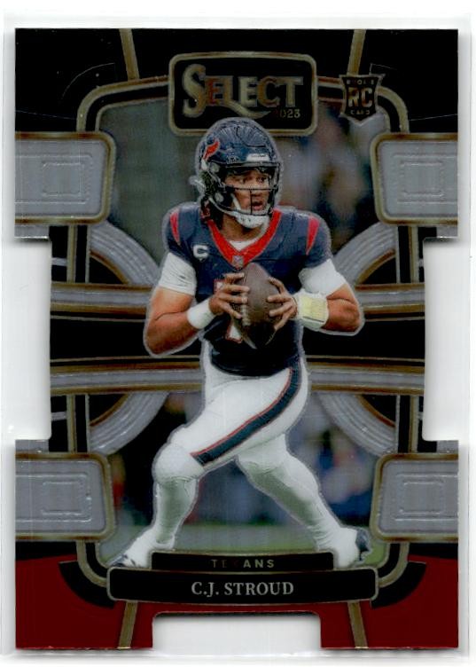2023 Panini Select Black and Red Prizms Die Cuts #41 C.J. Stroud Rookie Texans
