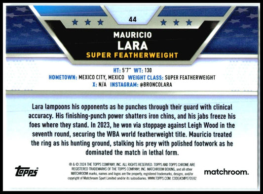 2024 Topps Chrome Boxing #44 Maurico Lara