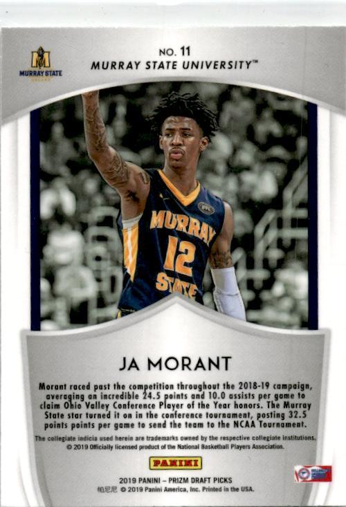 2019 Panini Prizm Draft Picks Crusade #11 Ja Morant Ohio State Buckeyes /Memphis