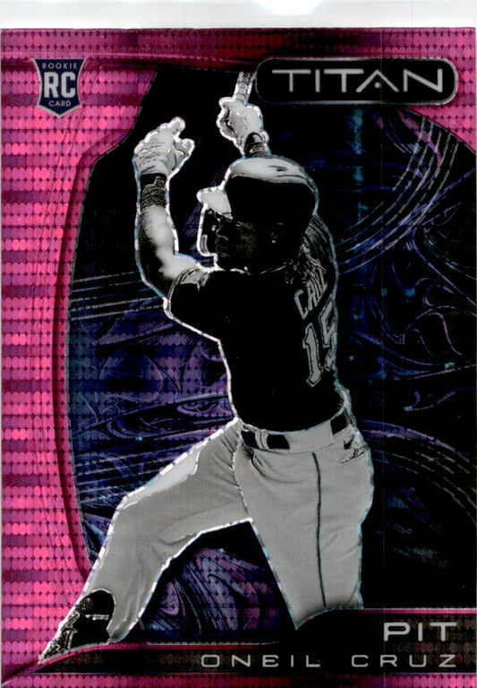 2022 Panini Chronicles Titan Pink Pulsar #3 Oneil Cruz Pittsburgh Pirates