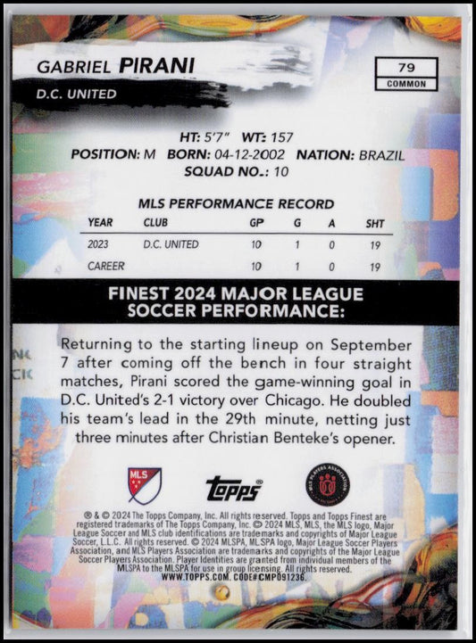 2024 Finest MLS #79 Gabriel Pirani