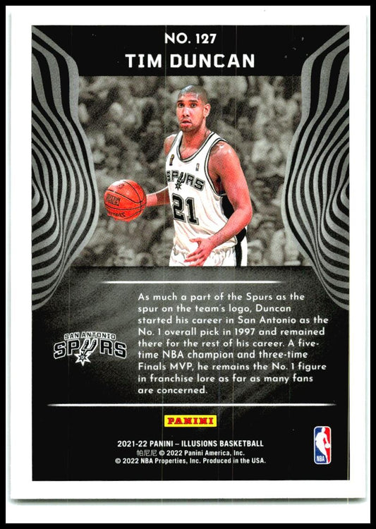 2021-22 Panini Illusions #127 Tim Duncan San Antonio Spurs