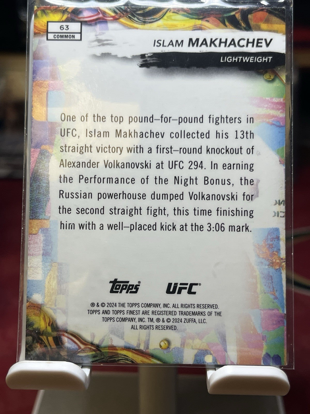 2024 Topps Finest UFC #63 Islam Makhachev