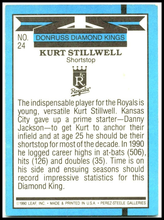 1991 Donruss #24 Kurt Stillwell Kansas City Royals