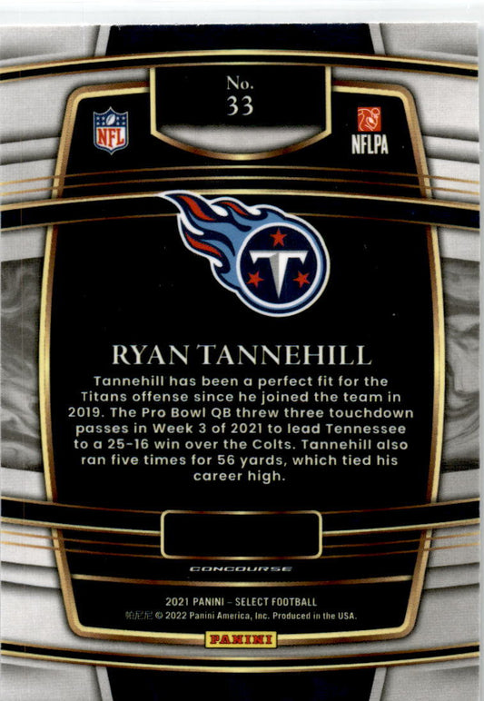 2021 Panini Select #33 Ryan Tannehill Tennessee Titans