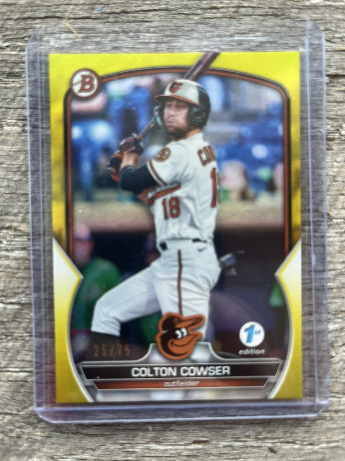 2023 Bowman Colton Cowser 1st Edition Gold Foil /75 Baltimore Orioles