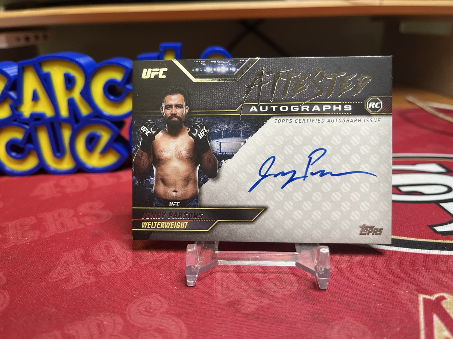 2024 Topps UFC Knockout Attesed ATT-JPS Jonny Parsons Rookie Auto