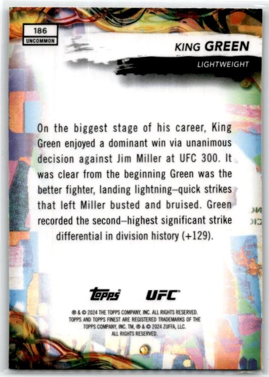 2024 Topps Finest UFC #186 King Green