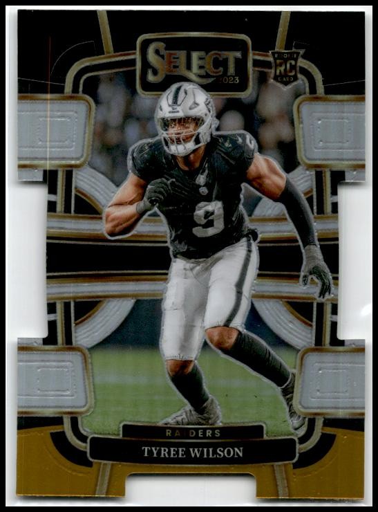 2023 Select Black and Gold Prizms Die Cuts #60 Tyree Wilson Rookie Raiders
