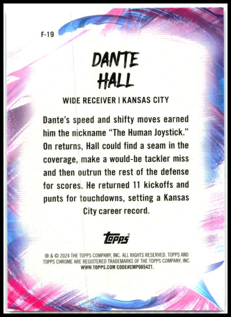 2024 Topps Chrome Finesse Pink Refactor #F-19 Dante Hall Kansas City Chiefs
