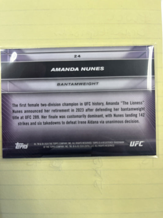 2024 Topps UFC Knockout Bronze Amanda Nunes /250
