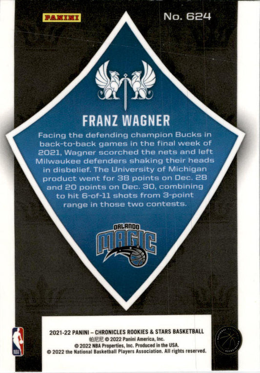 2021-22 Panini Chronicles #624 Franz Wagner Orlando Magic