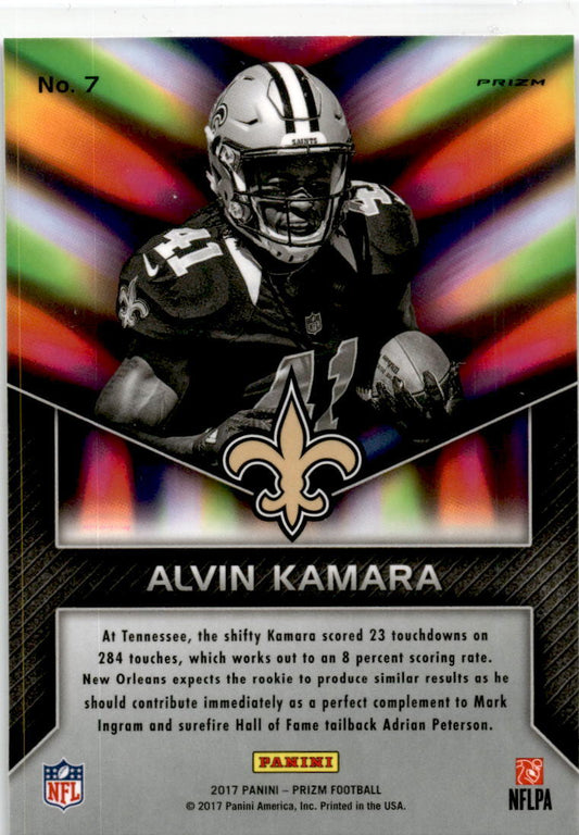 2017 Panini Prizm Green Imstant impact #7 Alvin Kamara New Orleans Saints