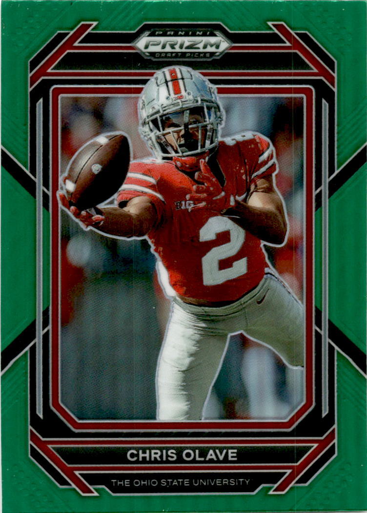 2023 Panini Prizm Draft Picks Green #16 Chris Olave New Orleans Saints