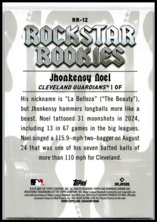 2025 Bowman Rockstar Rookies #RR-12 Jhonkensy Noel Guardians