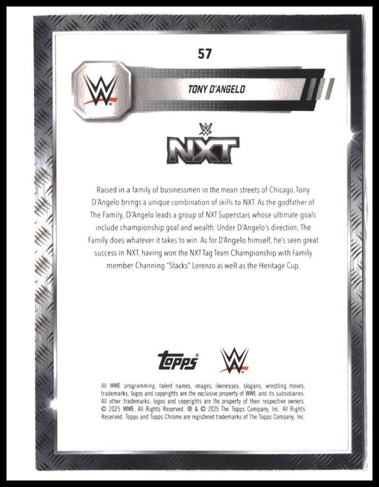 Tony D'Angelo #57 2025 Topps Chrome WWE