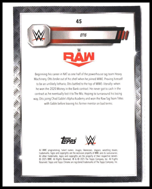 Otis #45 2025 Topps Chrome WWE