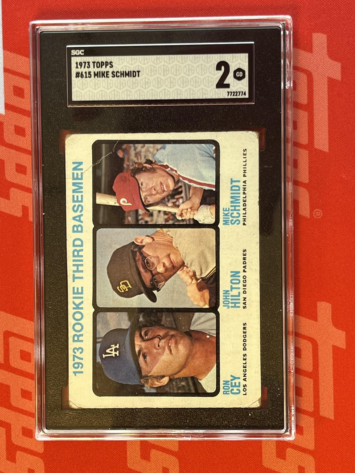 1973 Topps #615 Mike Schmidt SGC 2