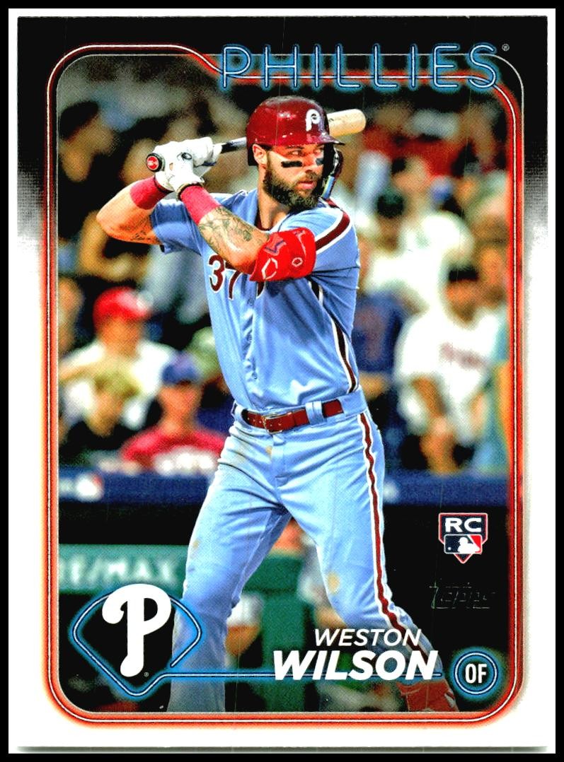 2024 Topps #658 Weston Wilson Rookie Philadelphia Phillies