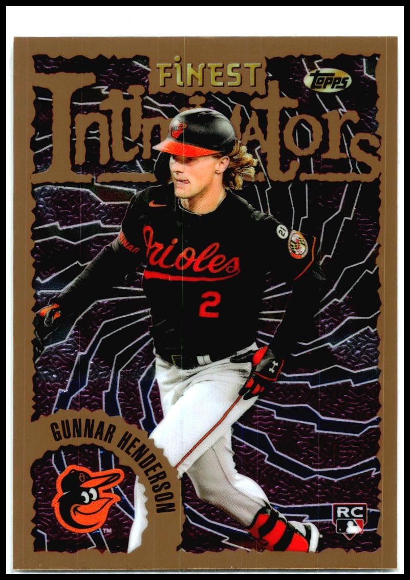 2023 Finest Flashbacks #8 Gunnar Henderson Rookie Baltimore Orioles