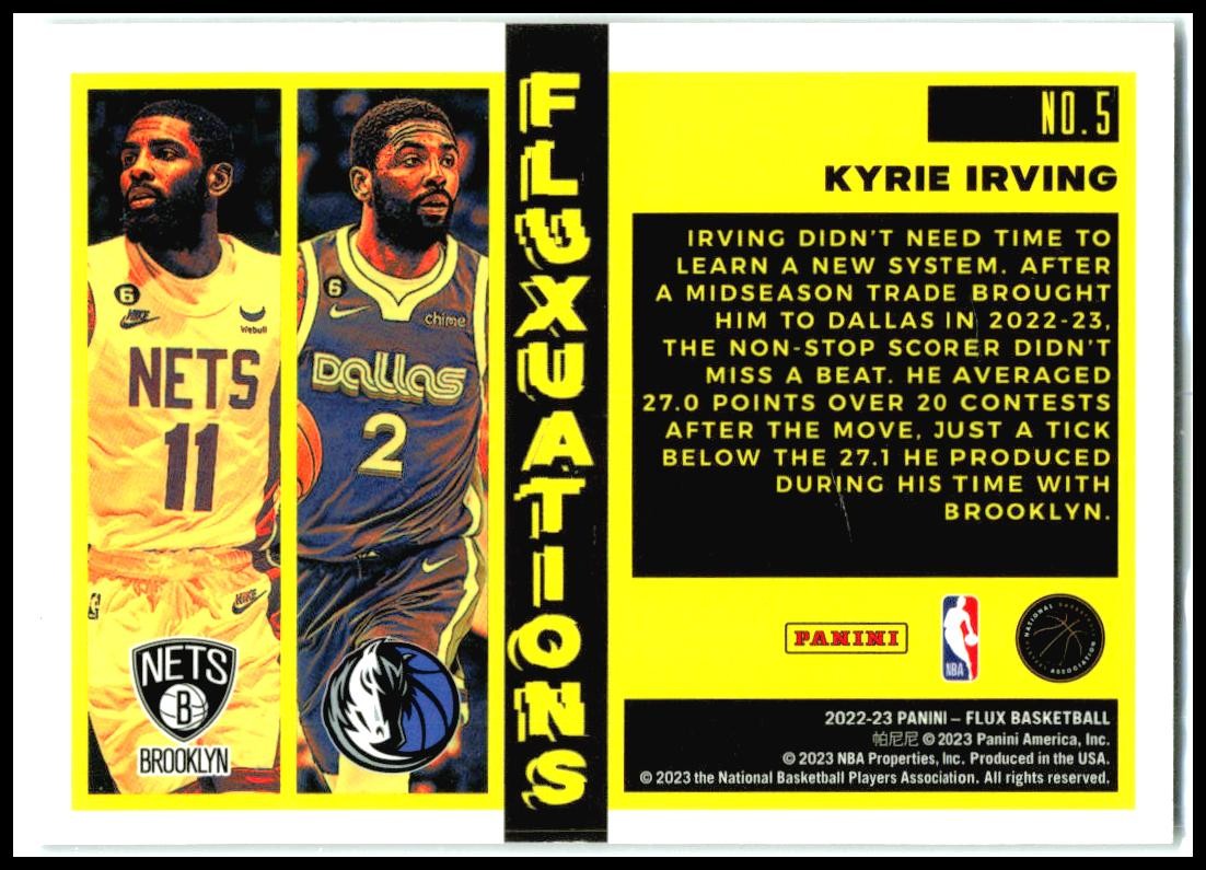 2022-23 Panini Flux Fluxuations #9 Kawhi Leonard